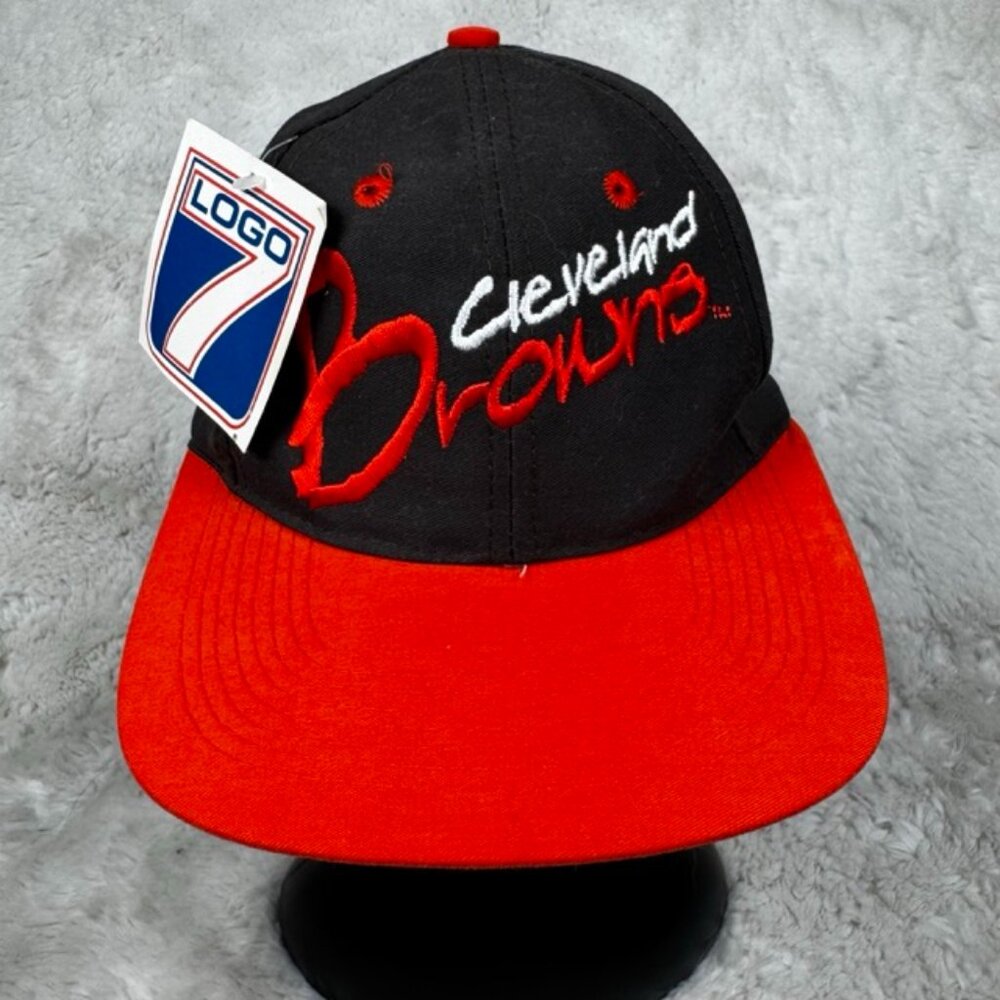 Vintage Cleveland Browns Hat Men's Snapback Cap NFL Football 90s Logo 7 NEW NWT